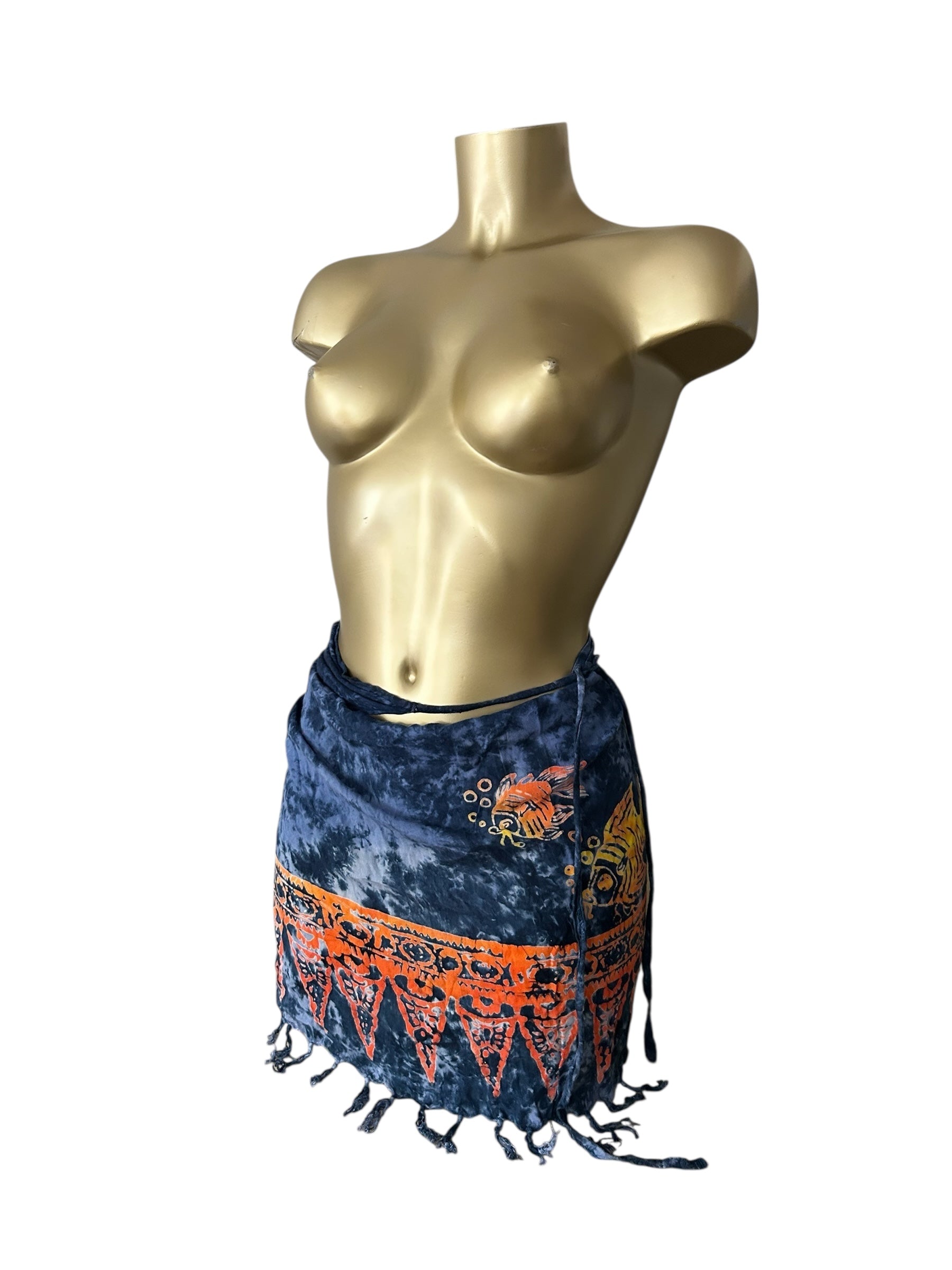 Navy multiway pareo tie up mini skirt / top (56x39cm)