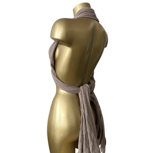 Khaki multiway 100% cotton scarf top (35x100cm)