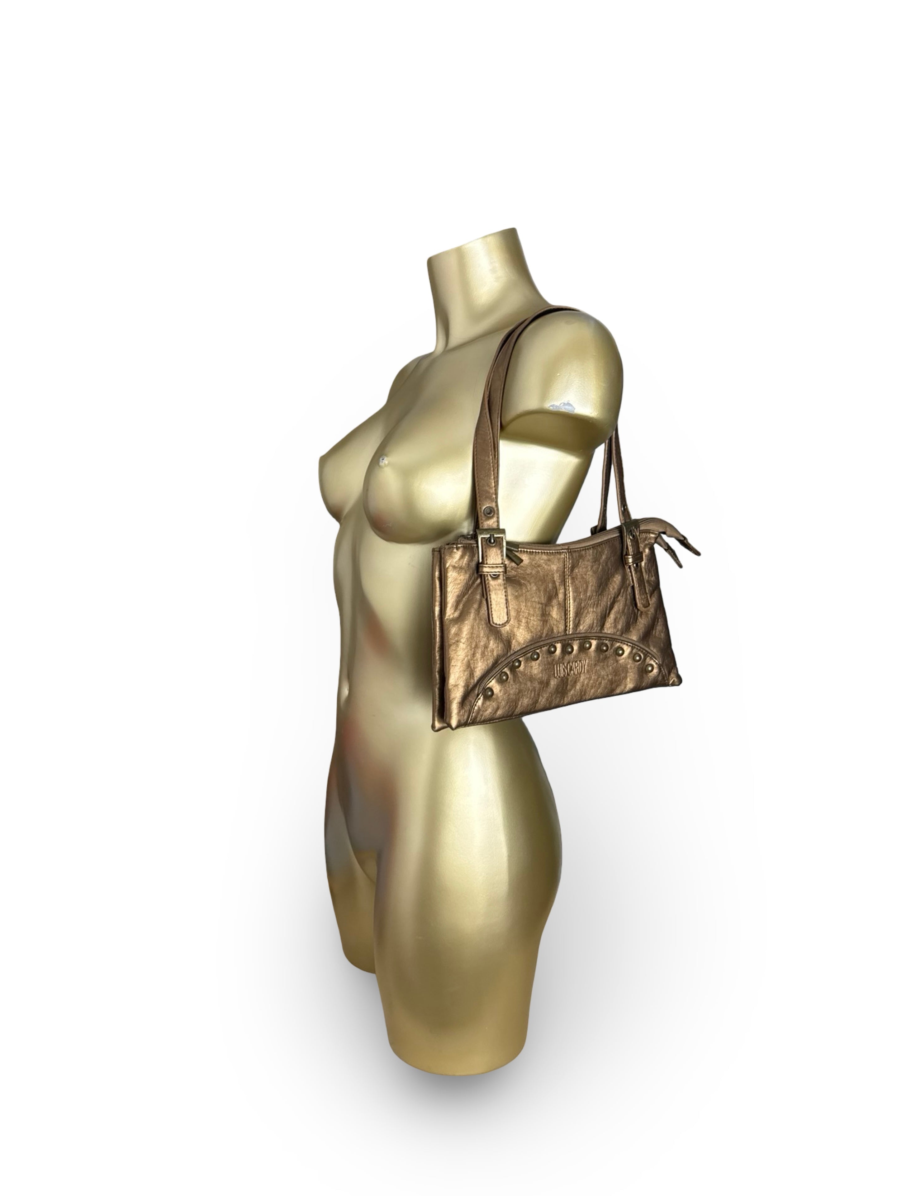 Gold mini shoulder bag (27x16cm)