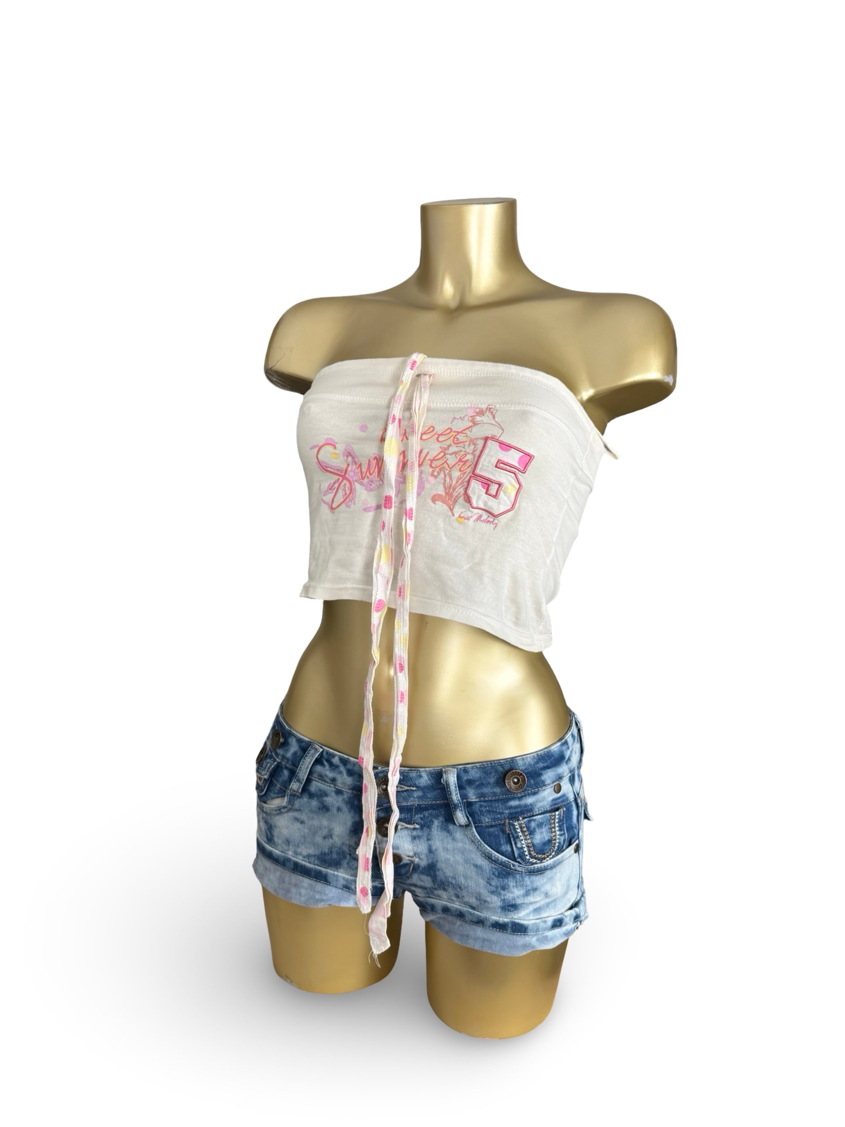 White cotton tube top (XS)
