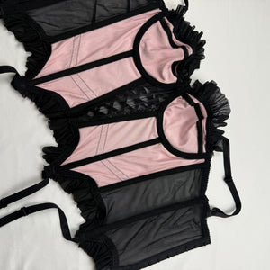 Black babydoll corset top (S)
