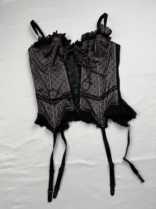 Black babydoll corset top (S)