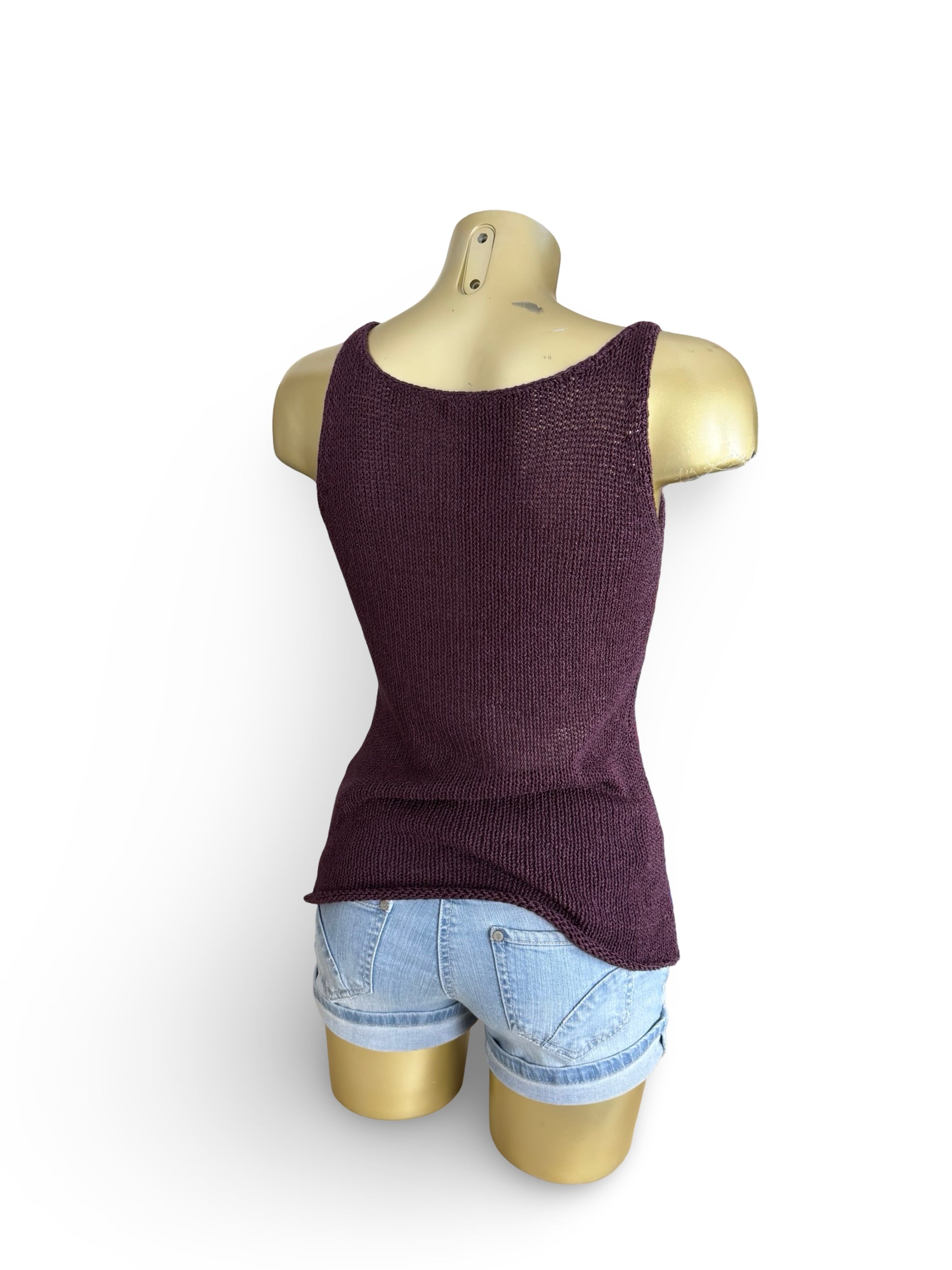 Purple crochet top (S/M)