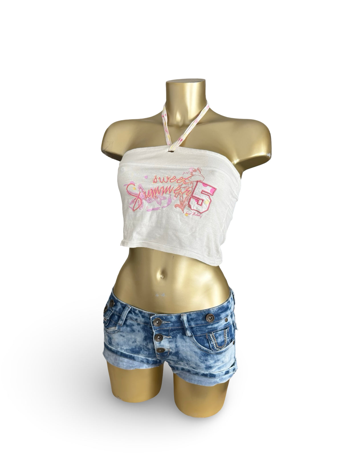 White cotton tube top (XS)