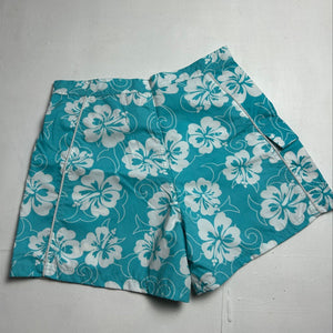 Blue Hawaii floral beachwear mini short (XS)