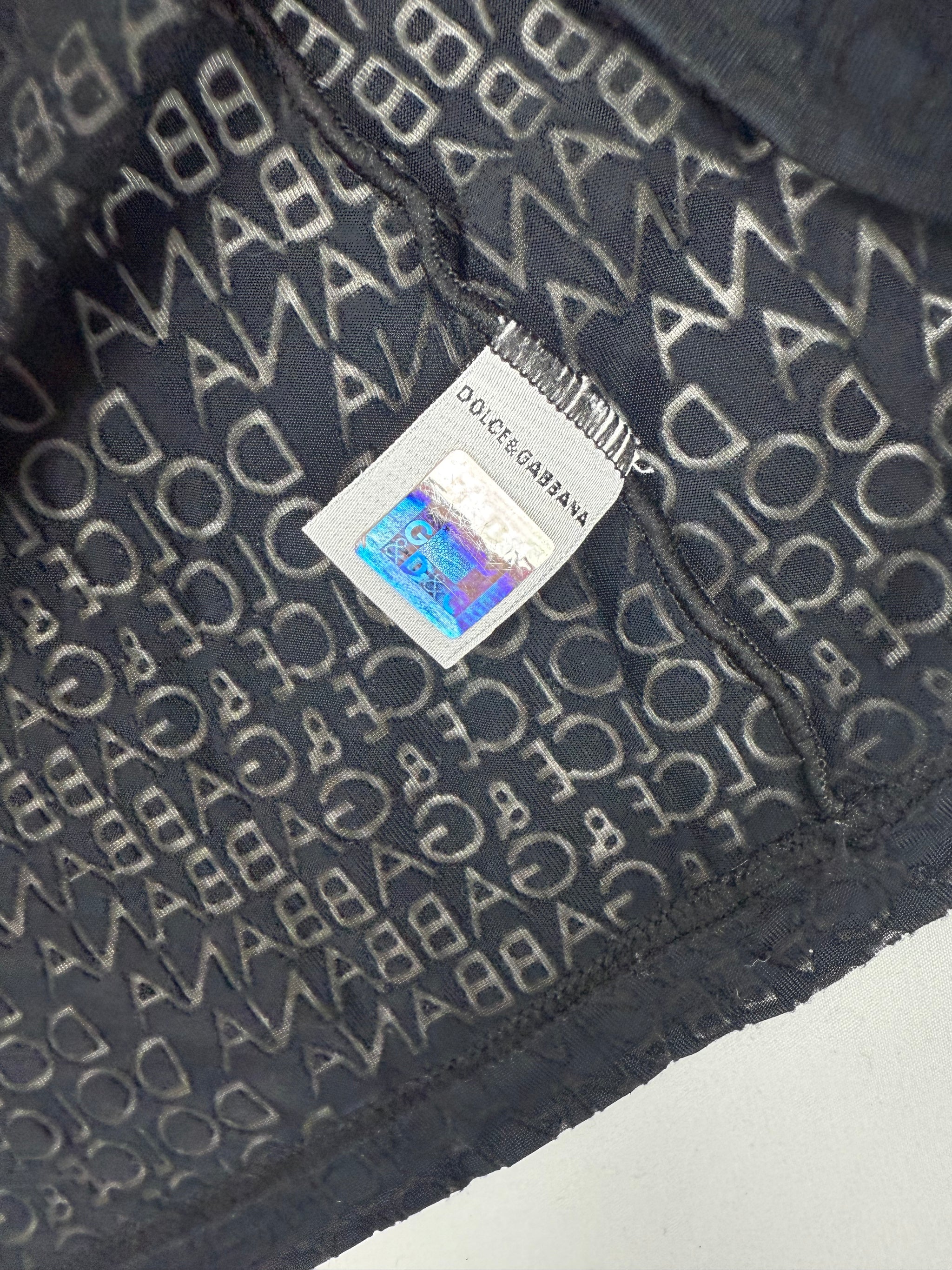 Black see trough logo tank top (XL)