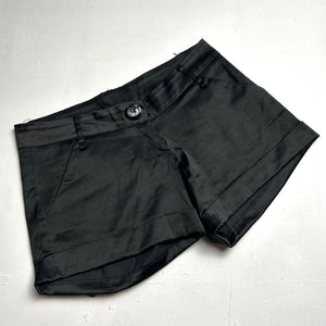 Black satin mini/micro short (M)