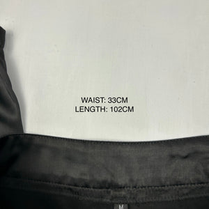 Black silky low rise bootcut office pants (M)