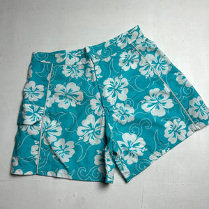 Blue Hawaii floral beachwear mini short (XS)