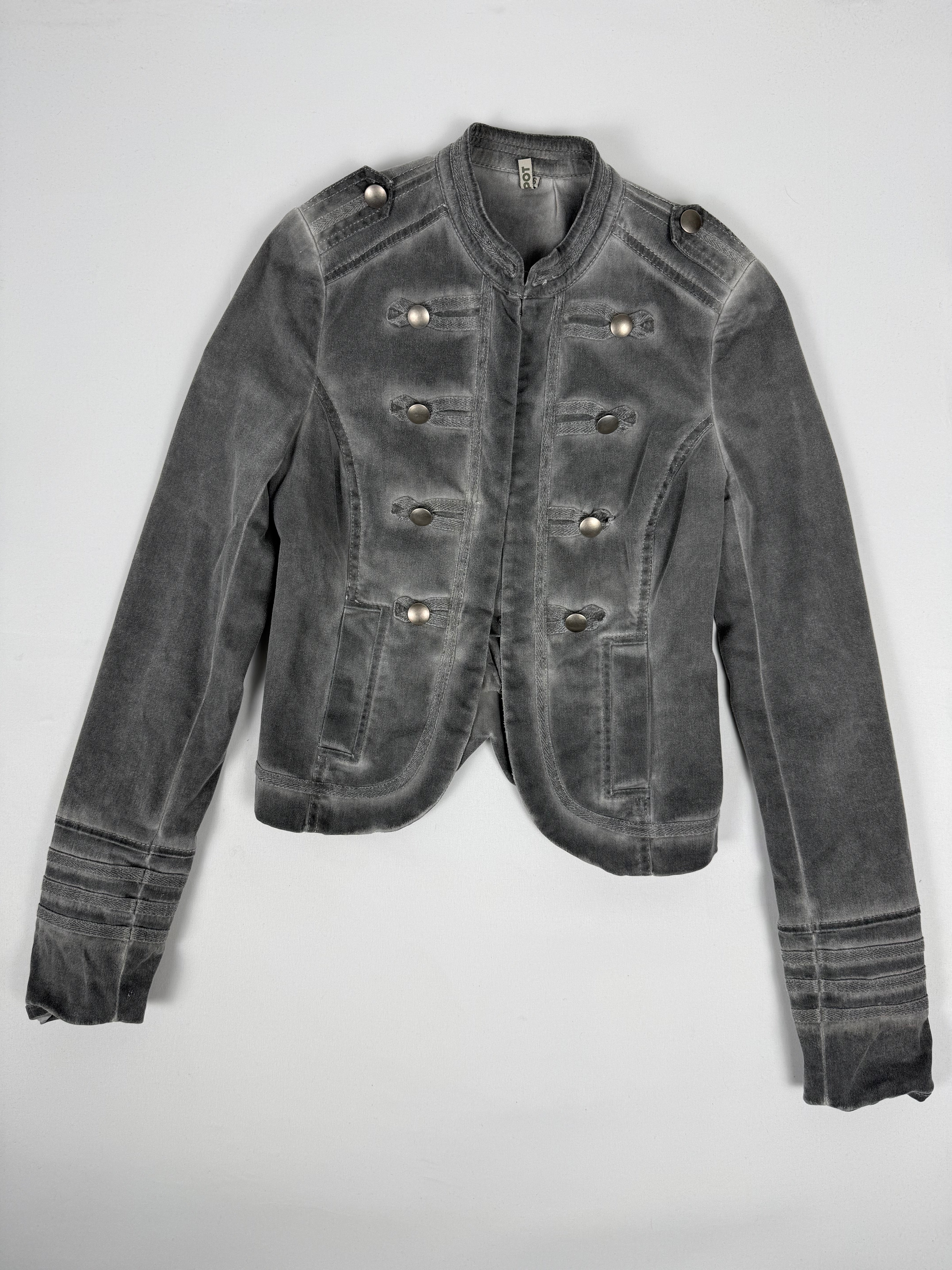 Blazer de bureau noir zippé (M)