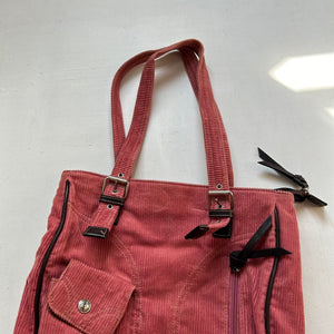 Pink velvet y2k vintage shoulder bag (33x32cm)