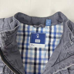 Grey cotton zip up biker jacket (M)