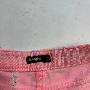 Pink low rise denim mini short (M)