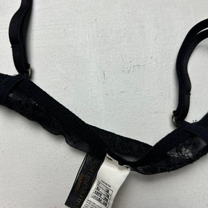 Black mesh tie up bralette (S)