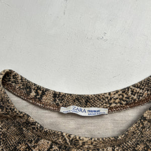 Brown panther print 90s y2k vintage sweatshirt (S)