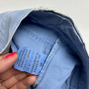 Blue denim low rise mini/micro short (S)