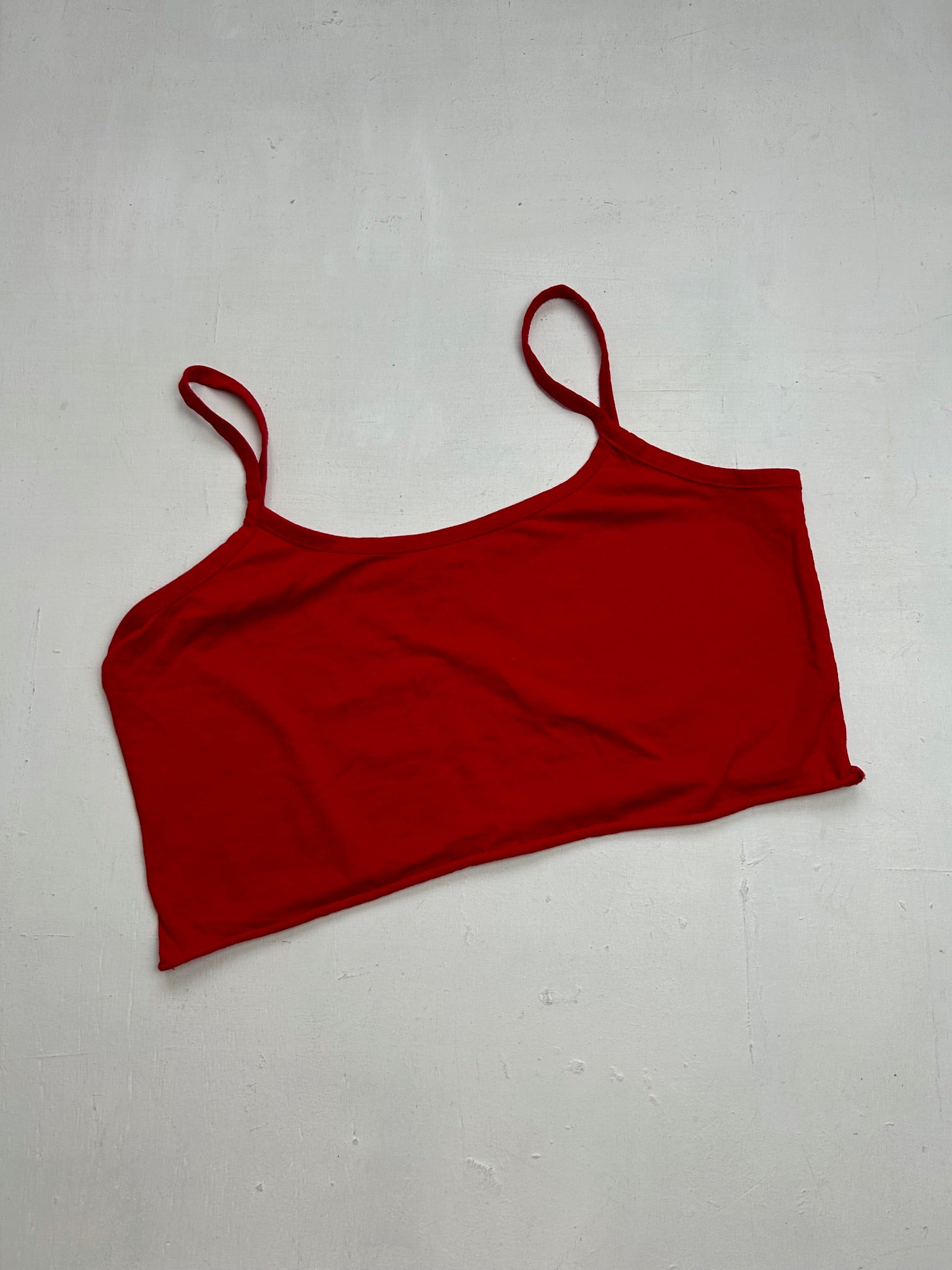 Red basic vintage crop cami top (S)
