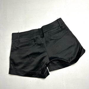 Black satin mini/micro short (M)
