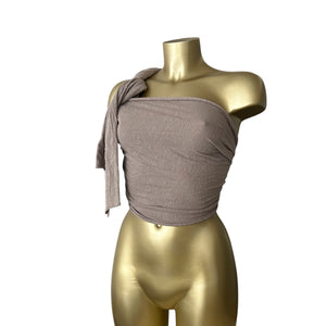 Khaki multiway 100% cotton scarf top (35x100cm)