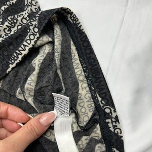 Zebra print lycra logo stretchy tee (M)