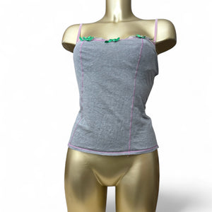 Grey bustier cami top (M)