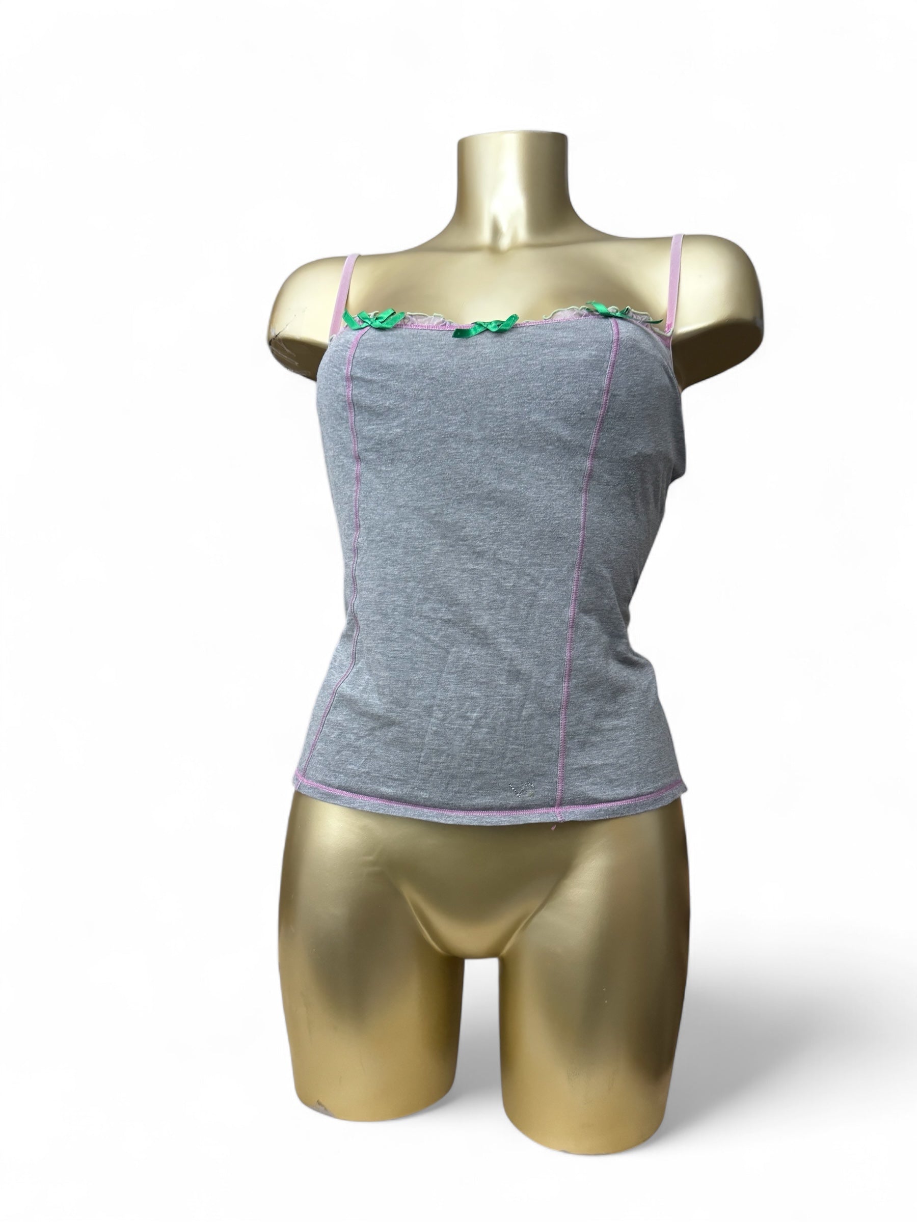 Grey bustier cami top (M)