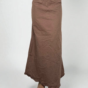 Brown 100% cotton maxi skirt (S)
