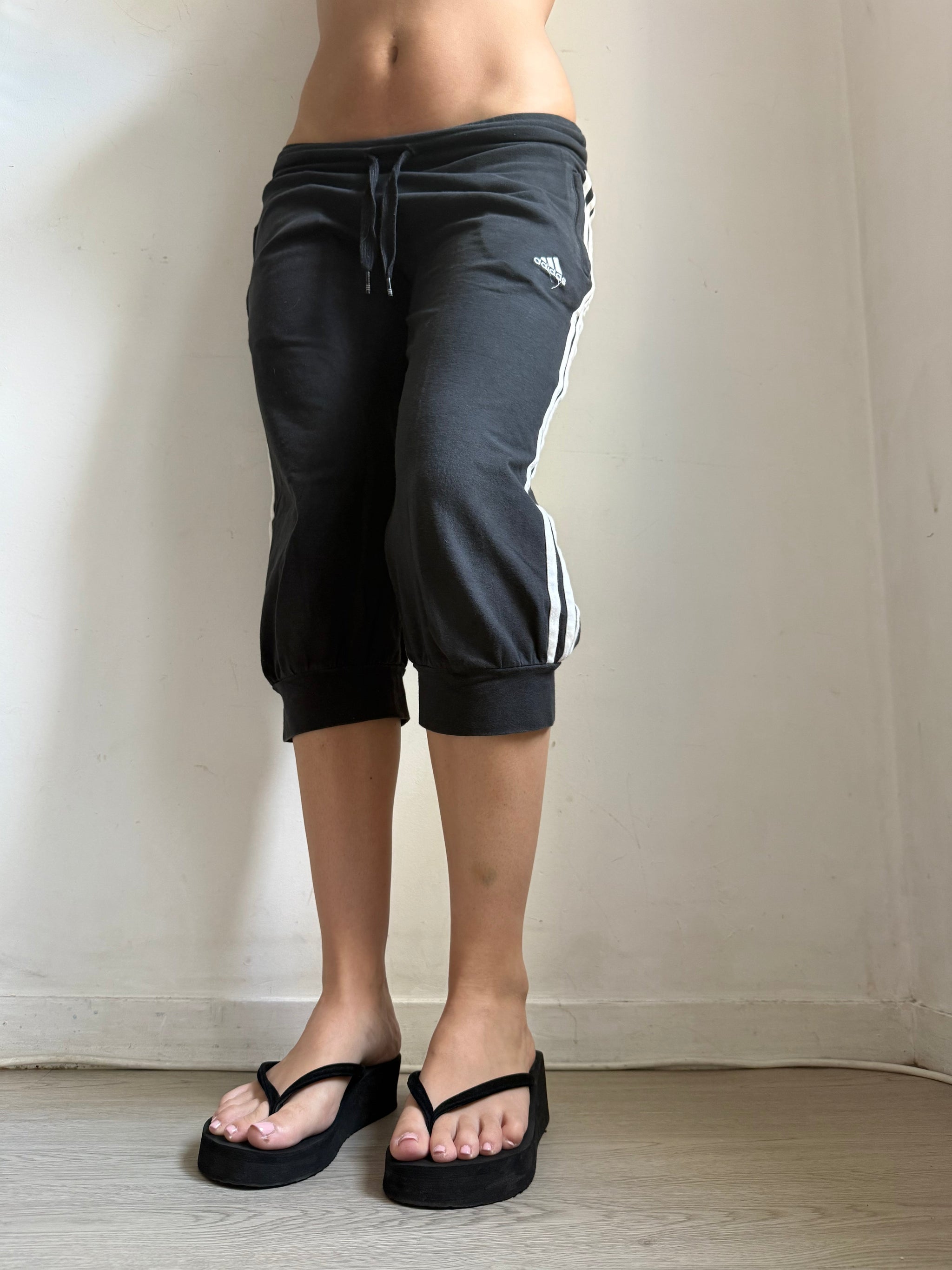 Black cotton capri pants (XL)