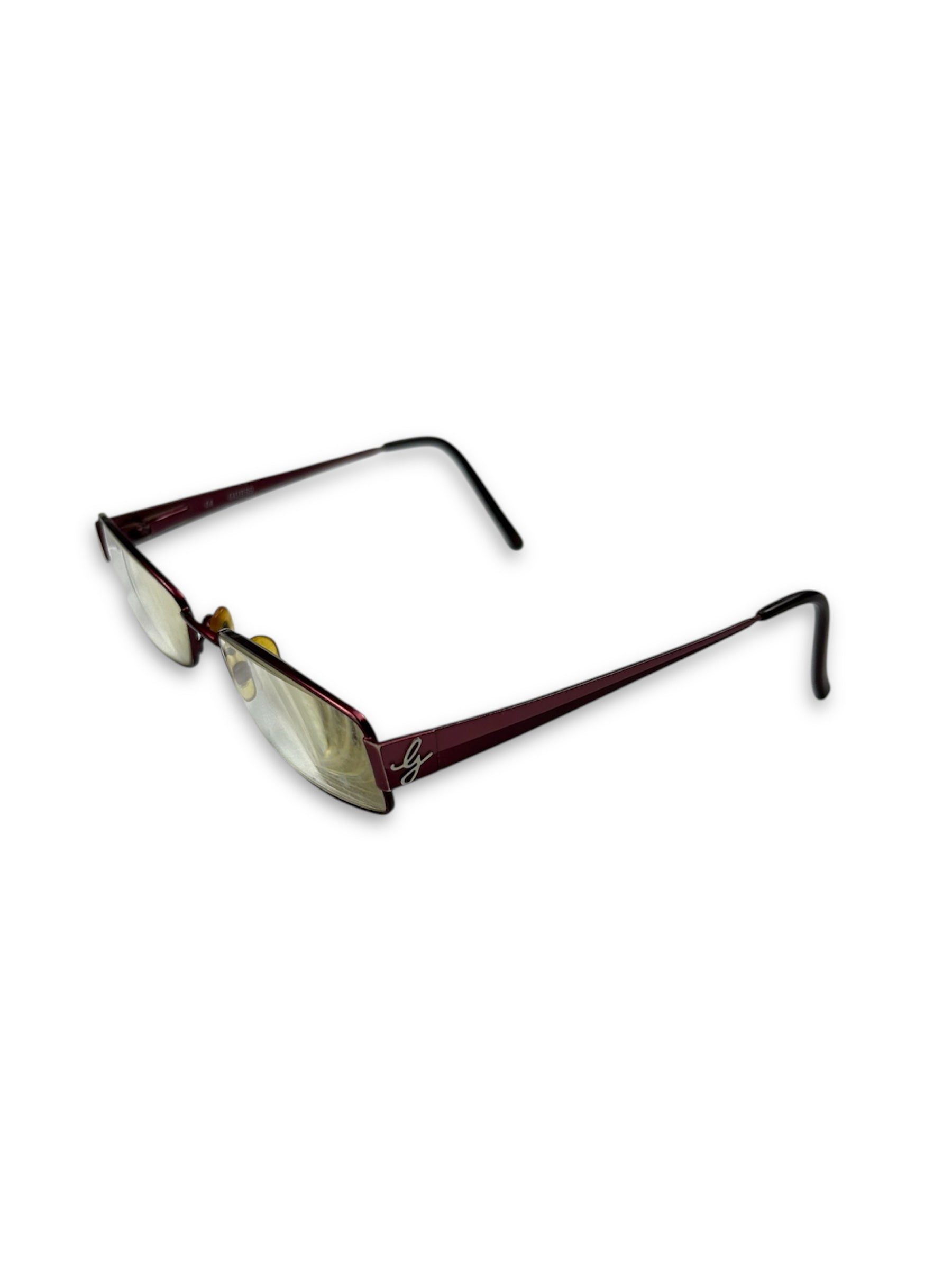 2000s pink office siren glasses (with prescription)