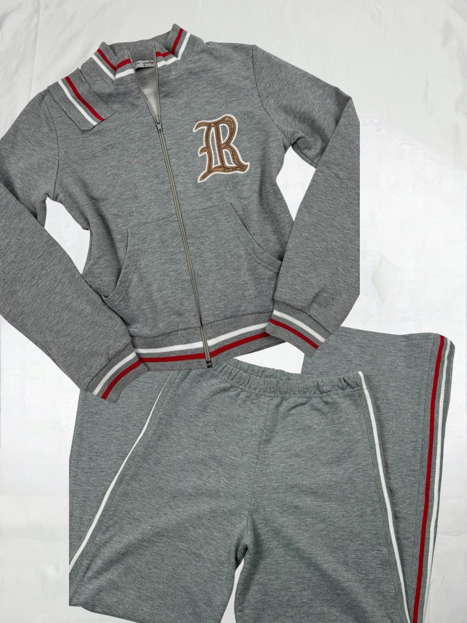 Grey tracksuit hoodie + pants set  (S)