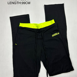 Black & neon green low waist joggers pants (S)