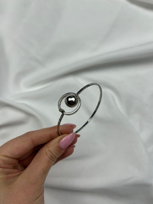 Silver inox pearl bracelet