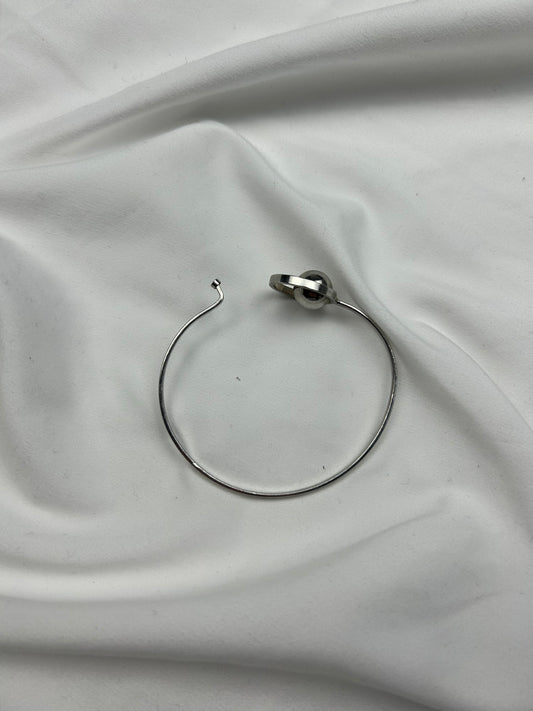 Silver inox pearl bracelet