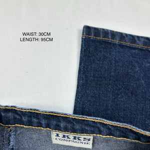 Navy denim low rise bootcut pants (XS)