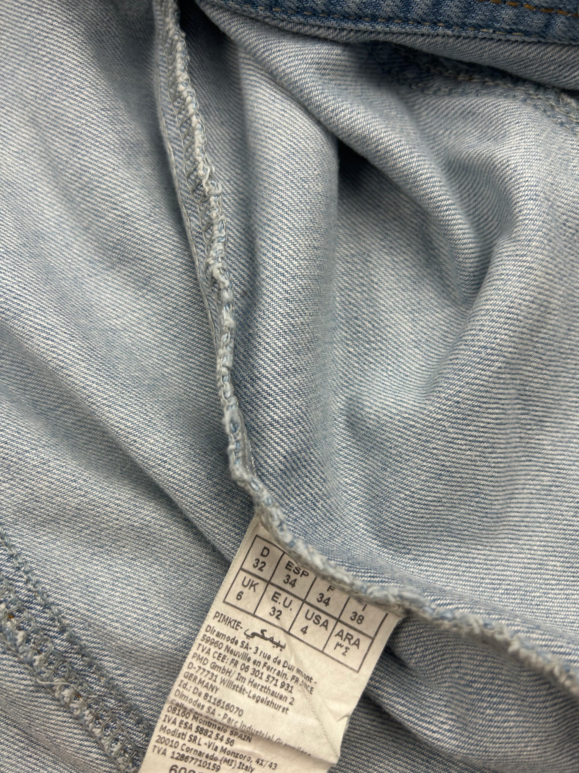 Blue denim bustier mini dress (XS/S)
