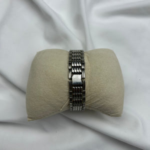 Vintage silver inox bracelet jewelry watch