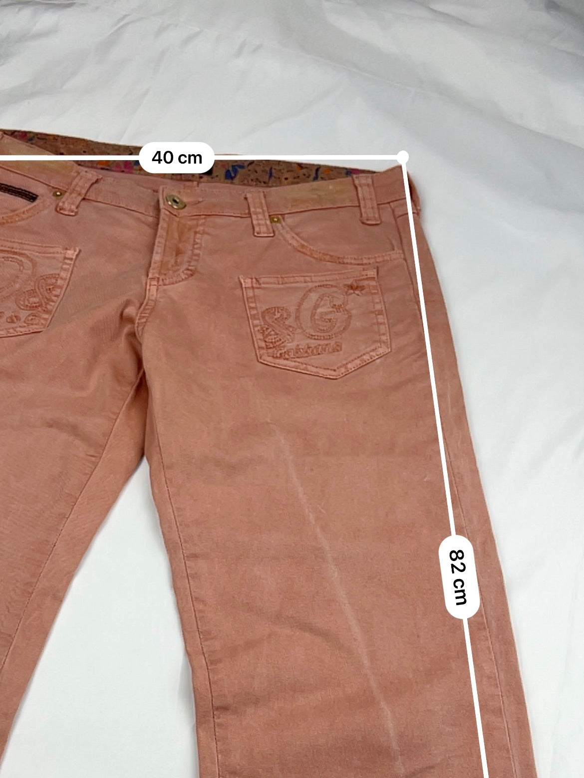 Low rise denim capri pants (M)