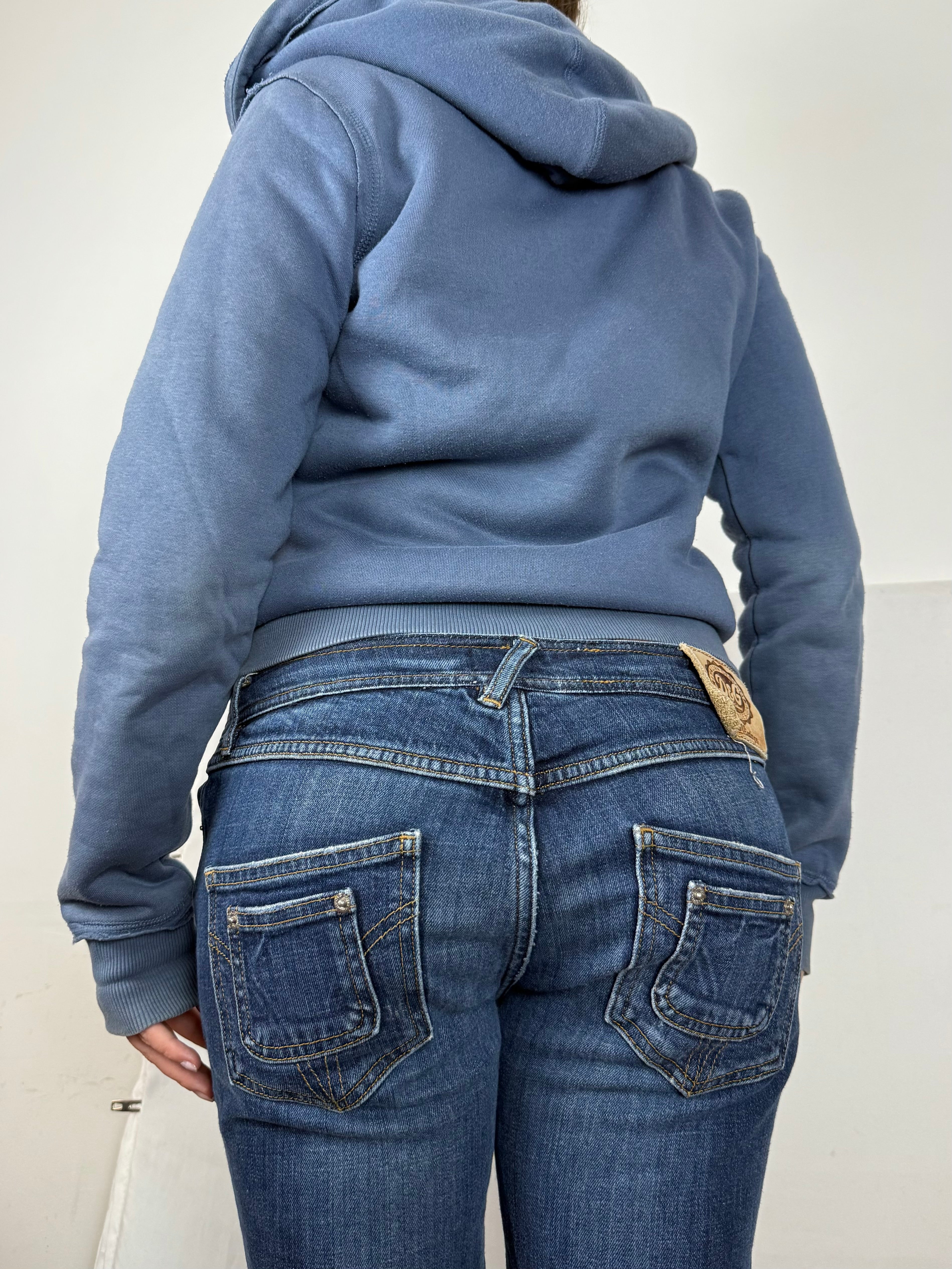 Blue inside fleece vintage cotton jacket (S)