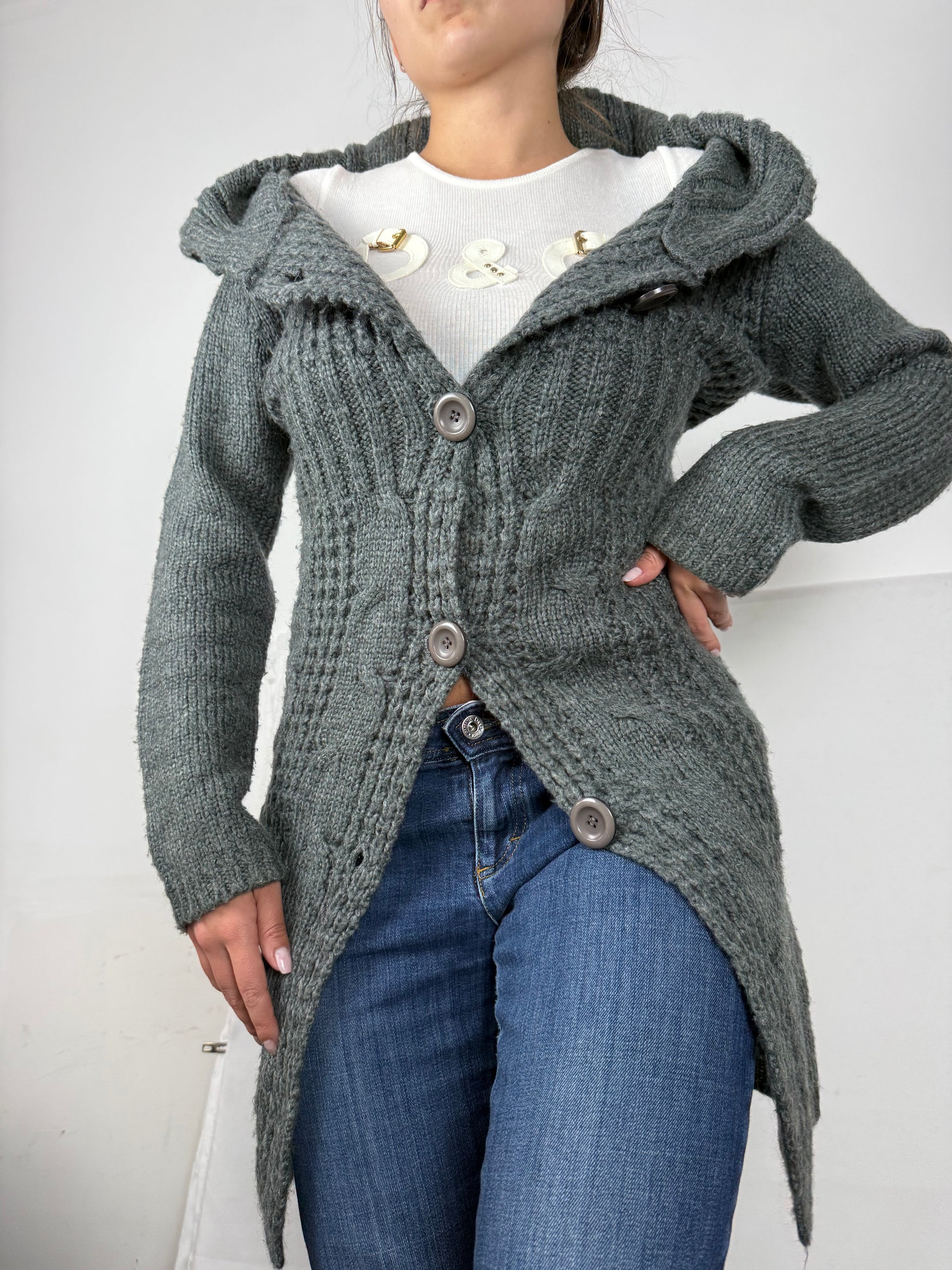 Grey maxi cardigan (S/M)
