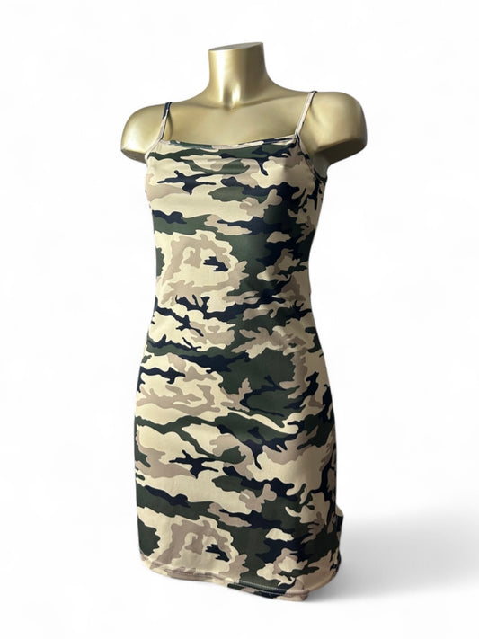 Khaki camo mini dress (S)