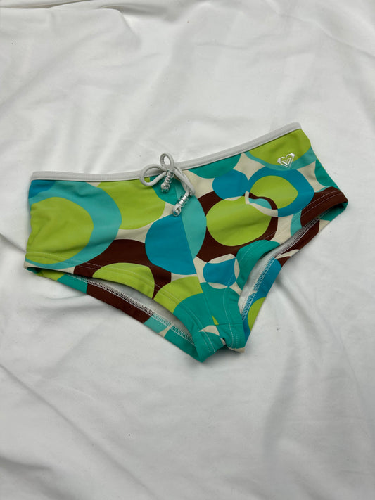 Green graphic low rise bikini shorty (XS)