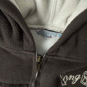 Khaki fleece hoodie jacket (S)