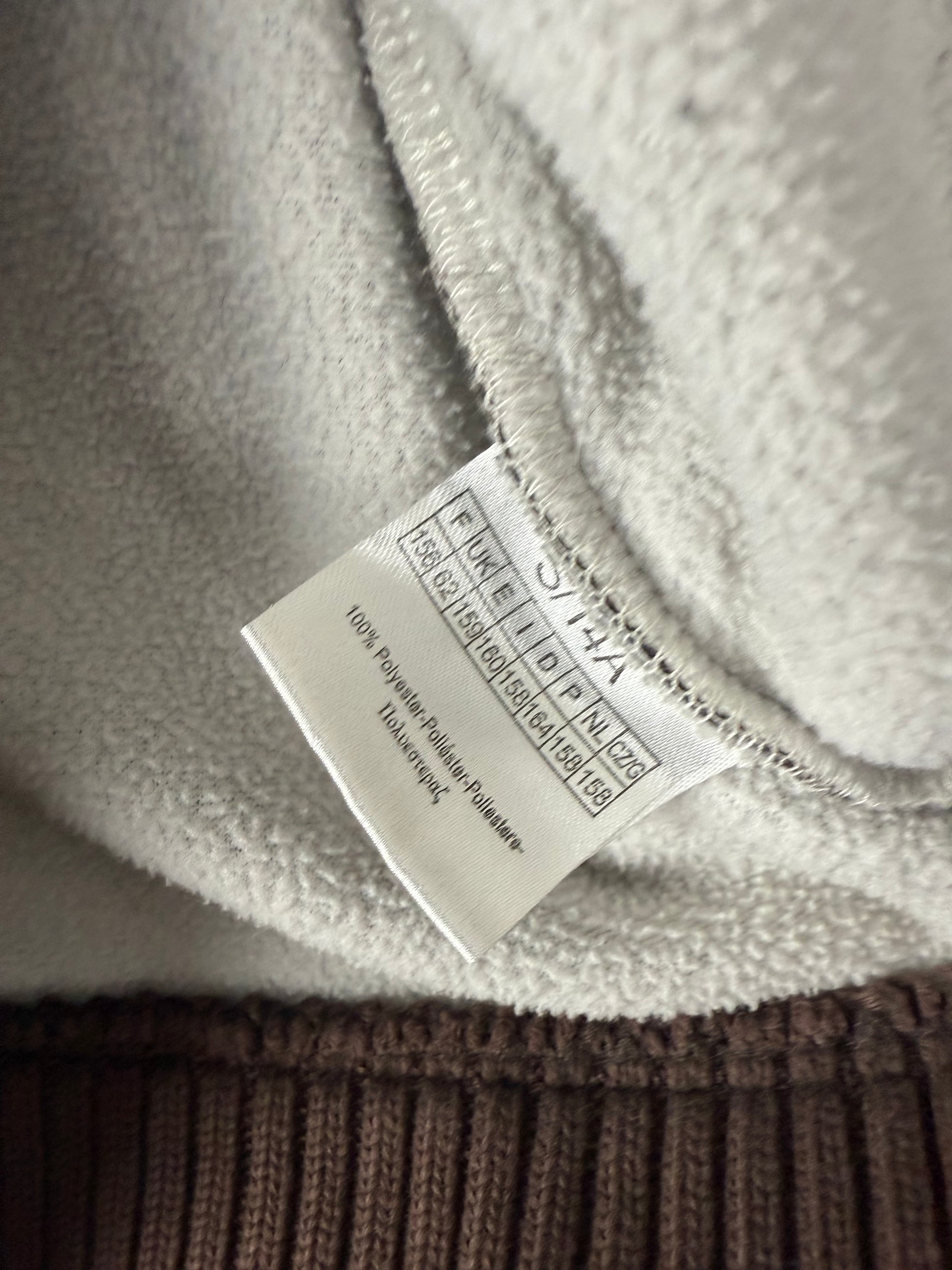 Khaki fleece hoodie jacket (S)