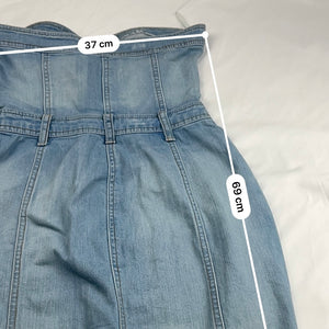 Blue denim bustier mini dress (XS/S)