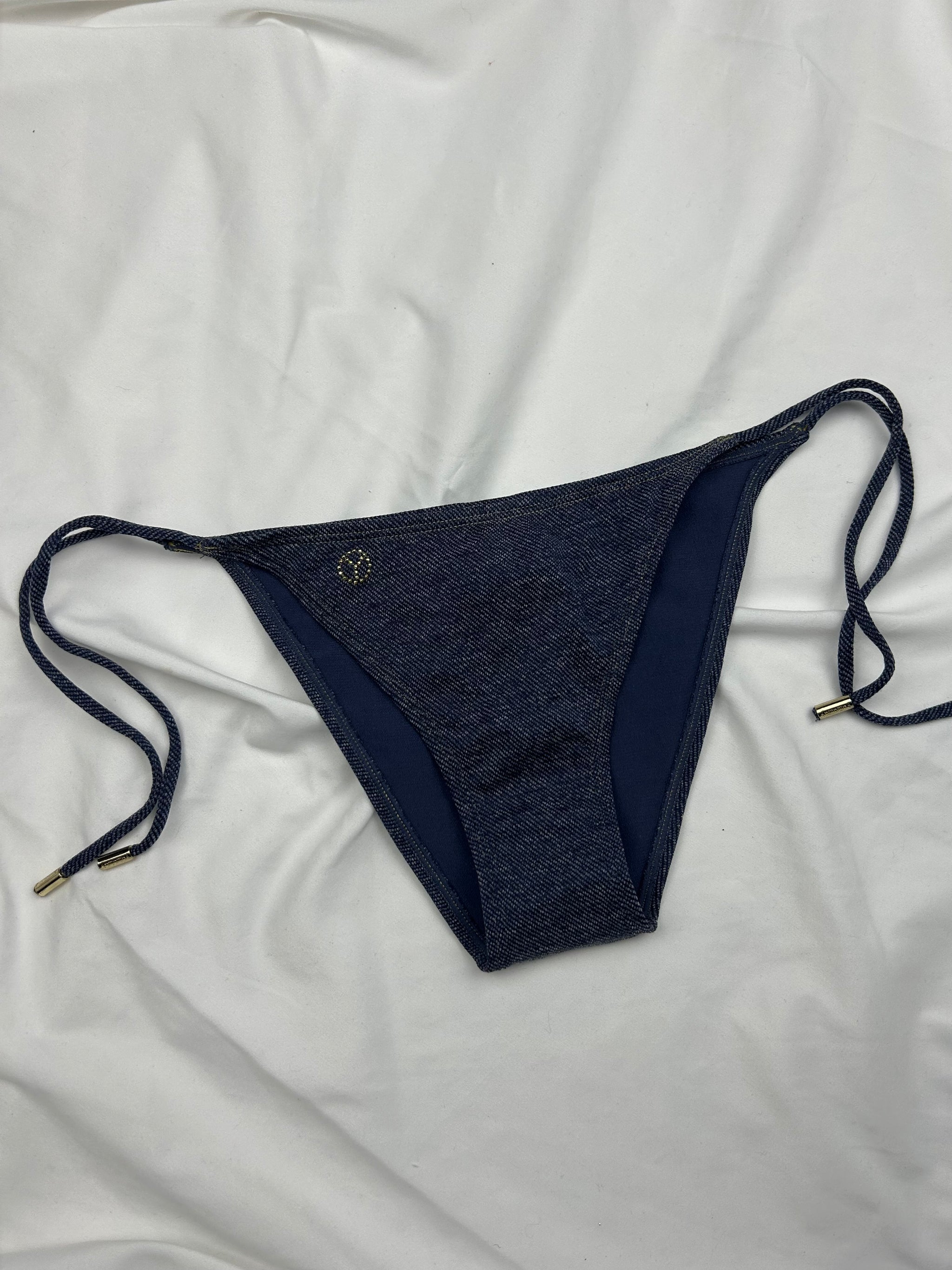 Navy denim low rise brand new bikini bottom (S/M)