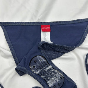 Navy denim low rise brand new bikini bottom (S/M)
