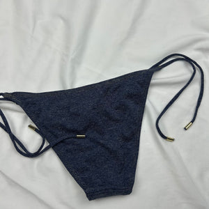 Navy denim low rise brand new bikini bottom (S/M)