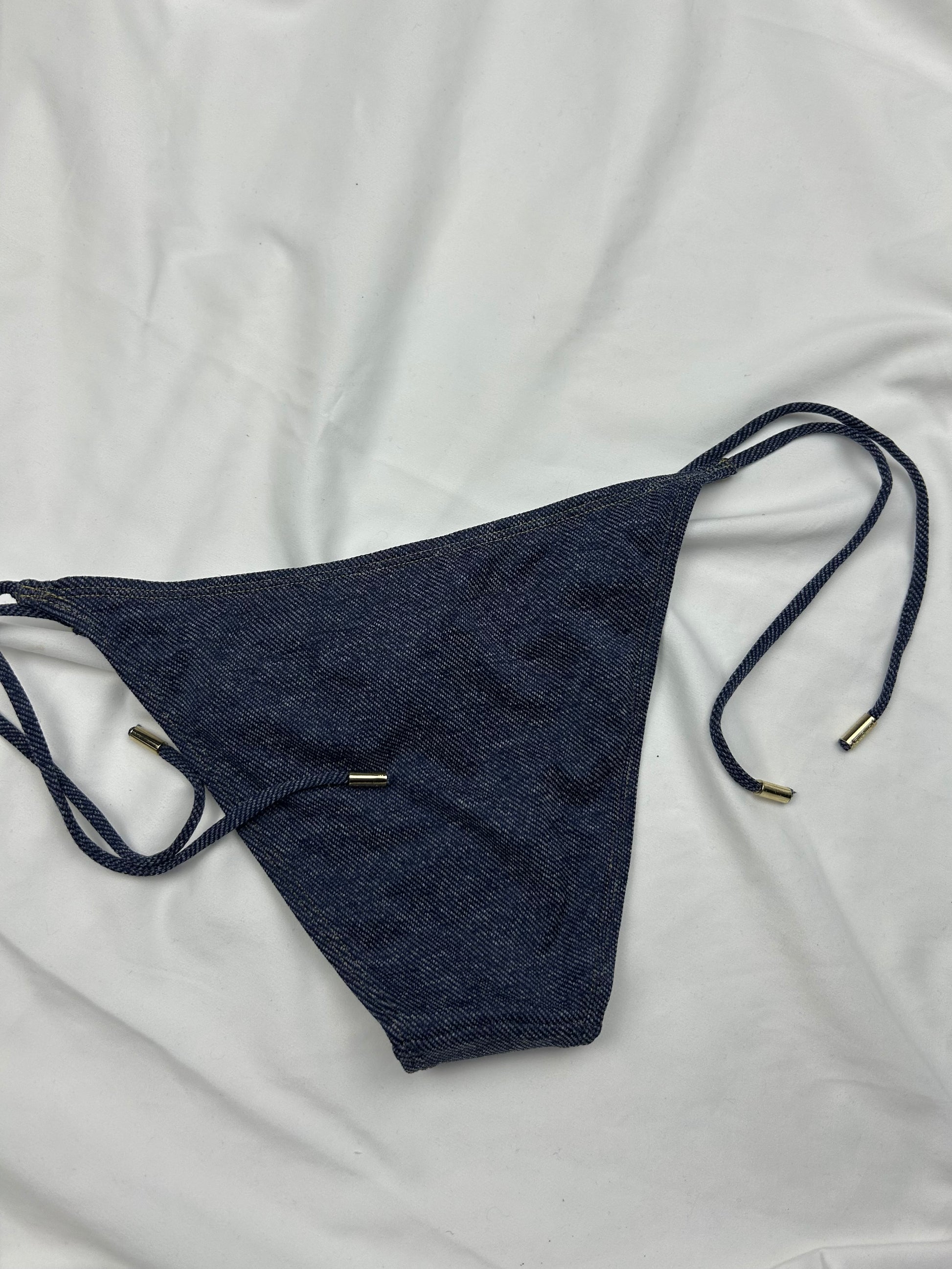 Navy denim low rise brand new bikini bottom (S/M)