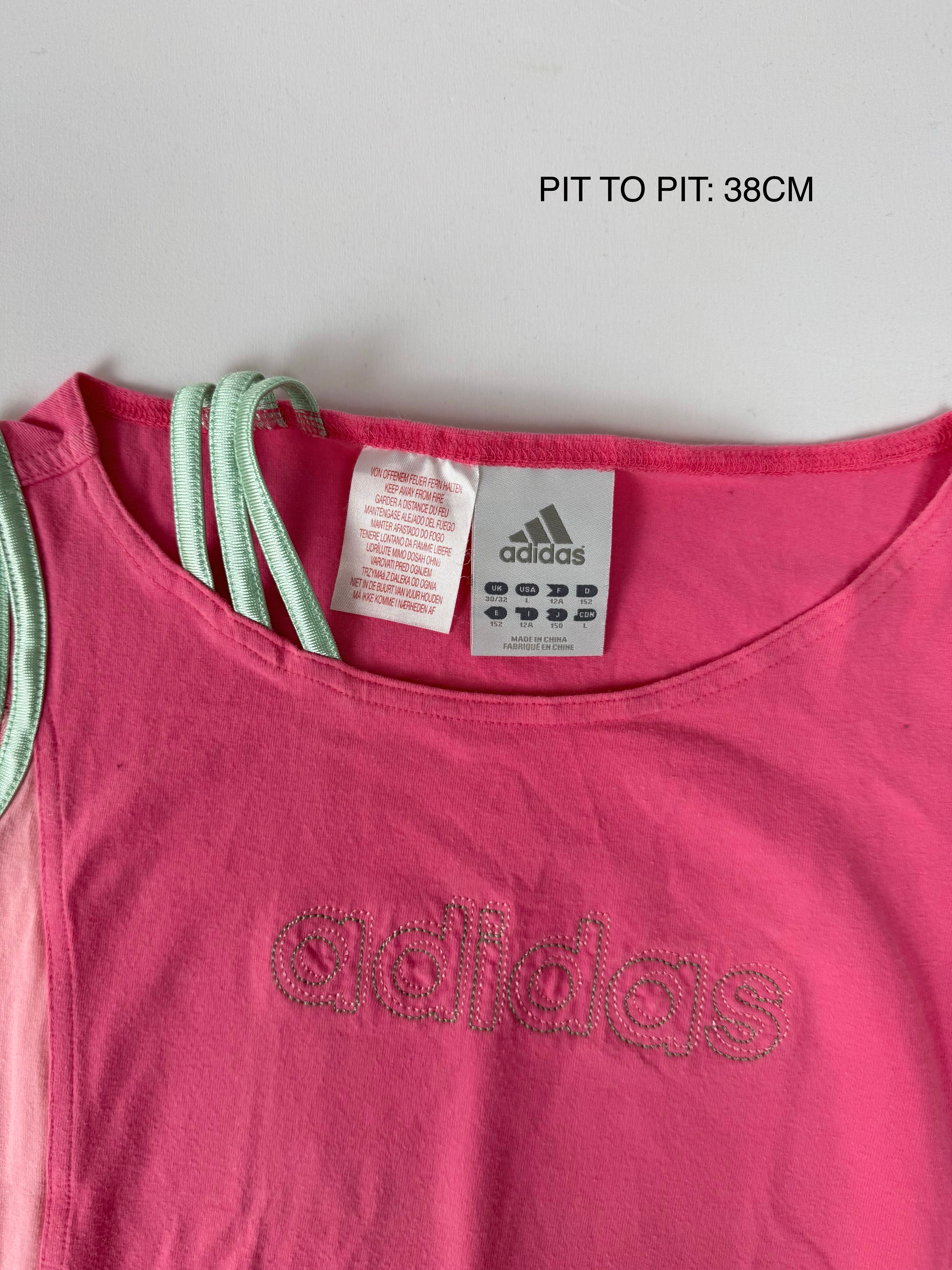 Pink activewear cotton top (M)