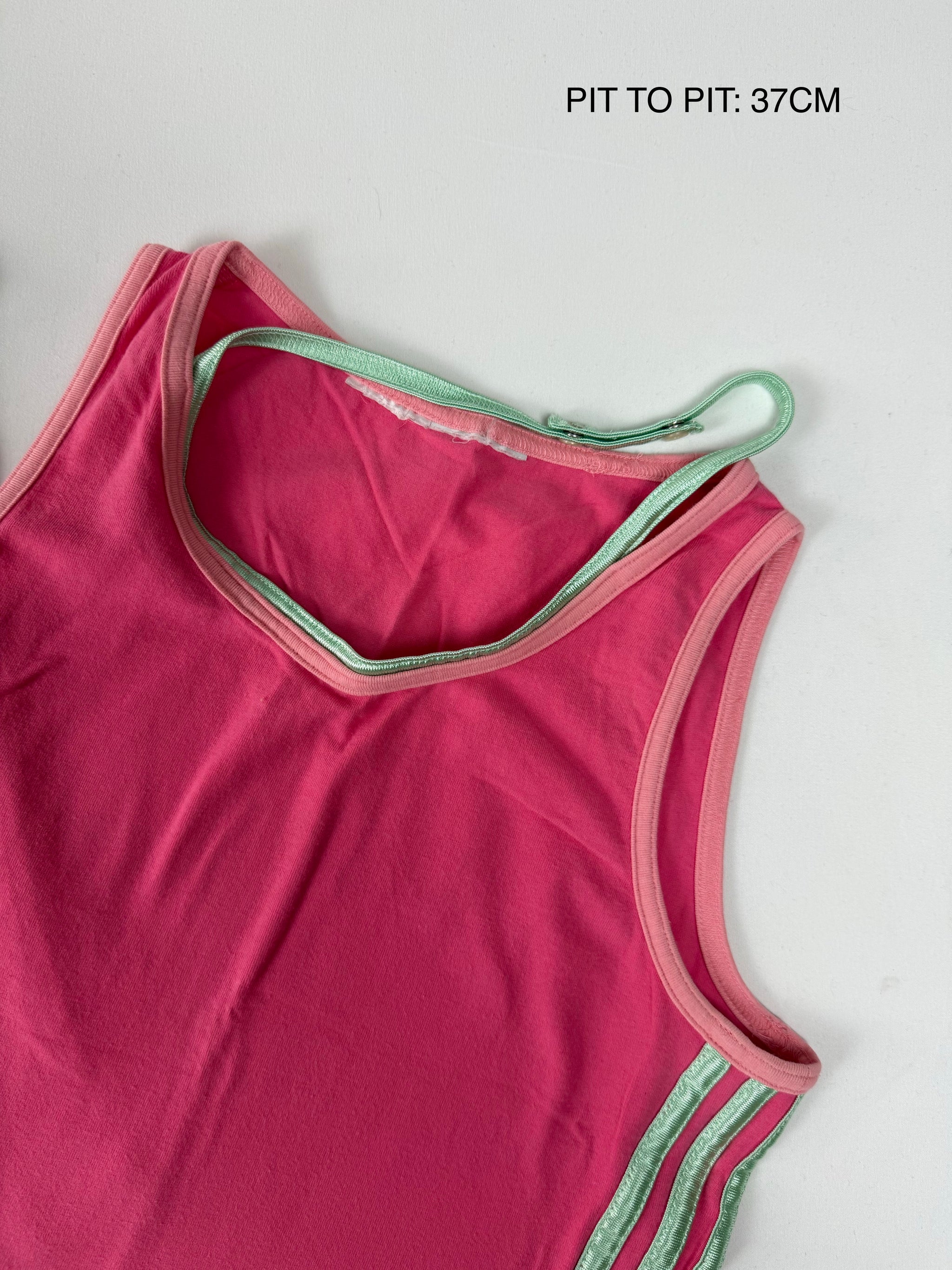 Pink activewear cotton top (S)